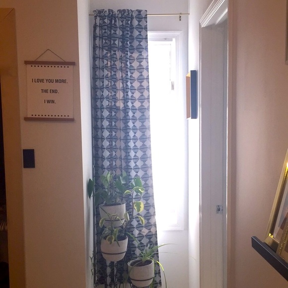 Black and white curtain panels x4 set - Picture 1 of 3